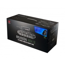 Czołg zdalnie sterowany ASG/IR/dźwięk/dym 1:16 Russia KV-2 RTR 2.4Ghz - Heng Long 3949-1U (S)